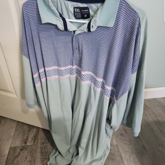 Aime Leon Dore Mint and Navy Polo Shirt - Picture 1 of 2